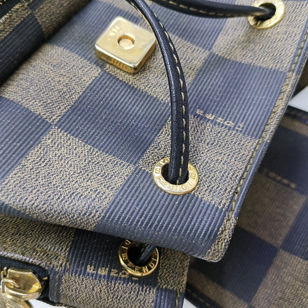 Coated Canvas Backpack Multicolor