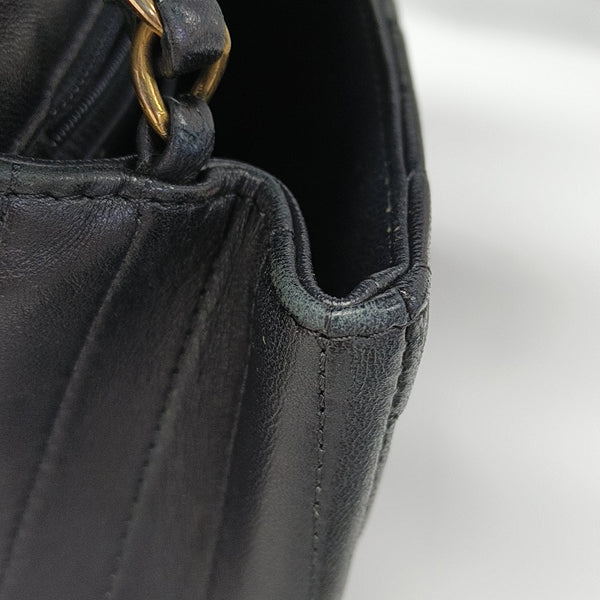 CLASSIC FLAP Mini Chevron Lambskin Black
