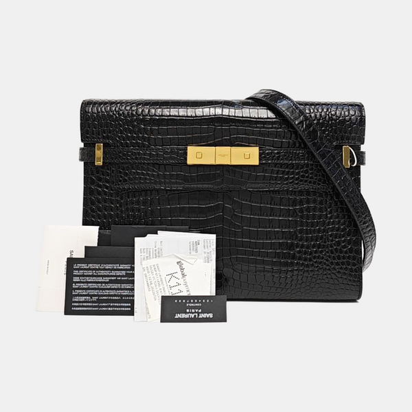 MANHATTAN Medium Calfskin Black