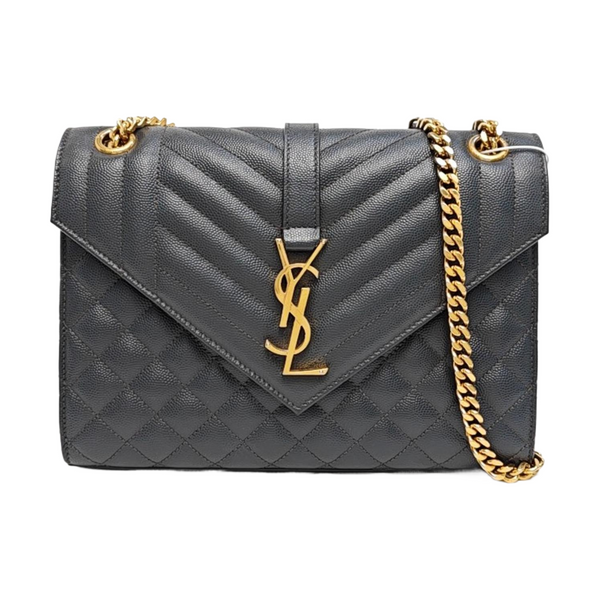 ENVELOPE Medium Quilted Calfskin Gray