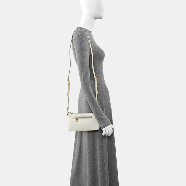 Saffiano Calfskin Shoulder Bag White