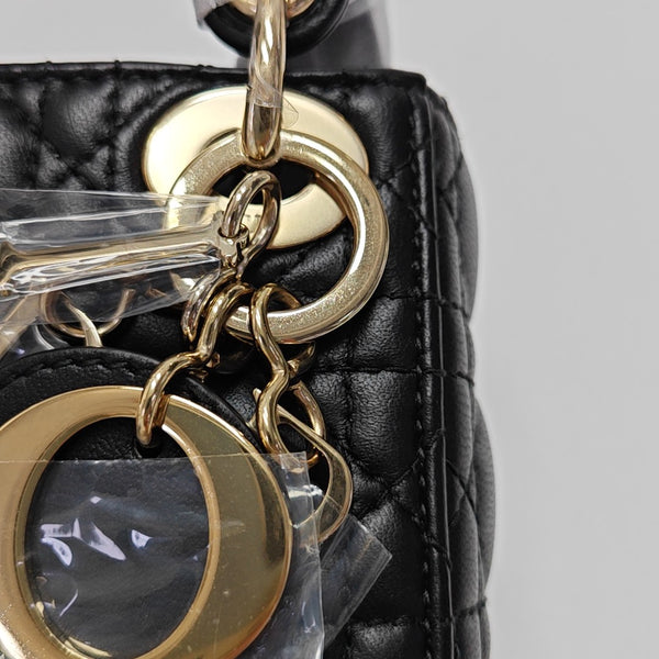 Lady Dior Super Mini Cannage Lambskin Black