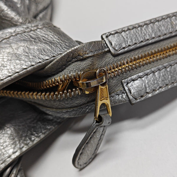 Classic City Small Lambskin Silver
