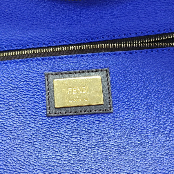Coated Canvas Tote Bag Blue