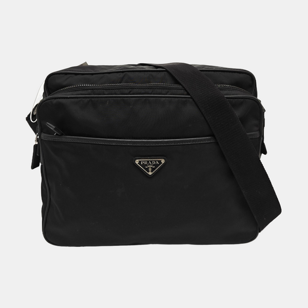 Nylon Shoulder Bag Black