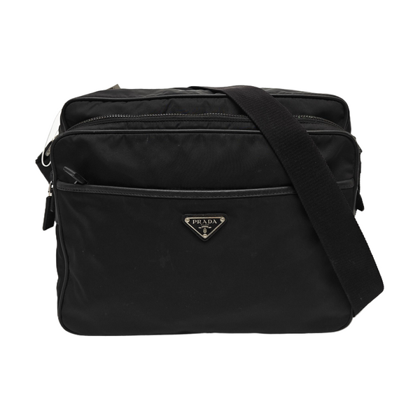 Nylon Shoulder Bag Black
