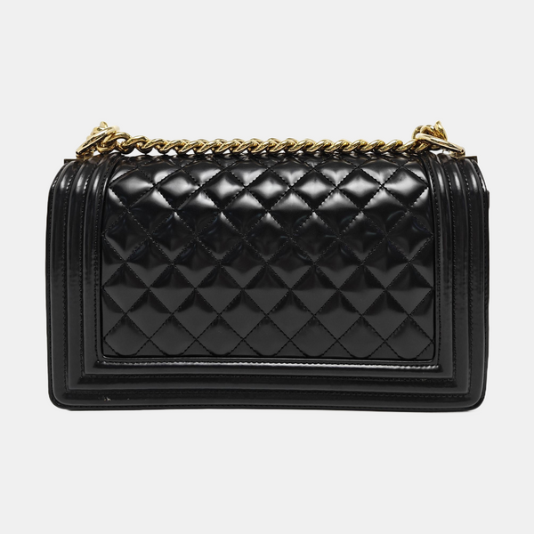 BOY CHANEL Medium Quilted Calfskin Black