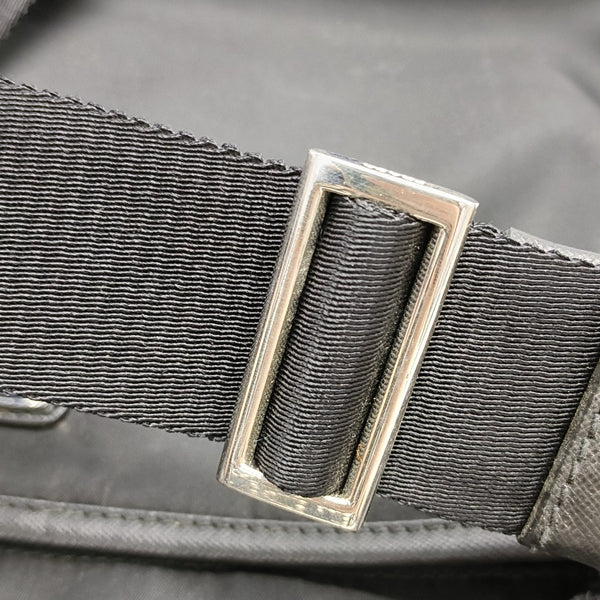 Nylon Shoulder Bag Black