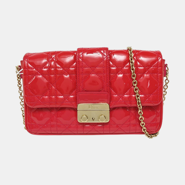 New Lock Cannage Patent Leather Red