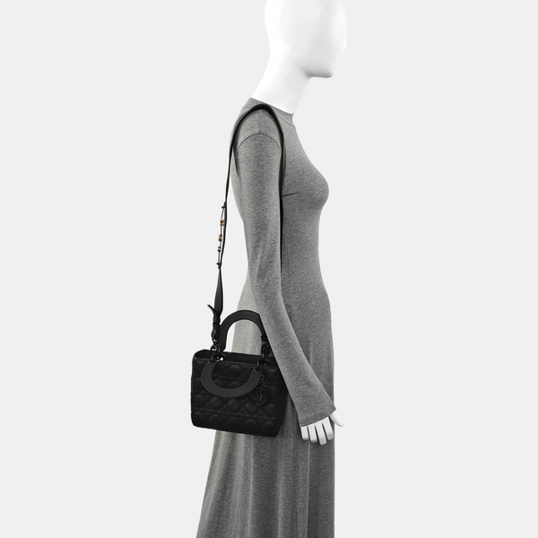 Lady Dior Small Cannage Calfskin Black