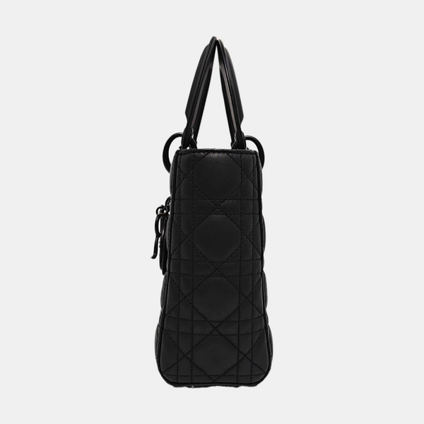 Lady Dior Small Cannage Calfskin Black