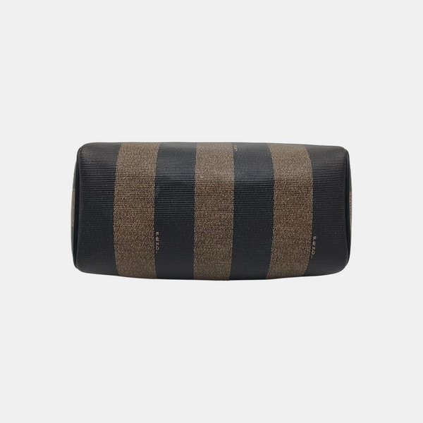 Coated Canvas Shoulder Bag Brown