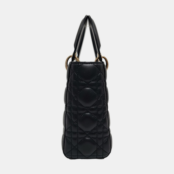 Lady Dior Small Cannage Lambskin Black