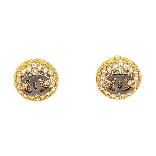 Authenticated pre-owned Gold-tone Metal Synthetic Crystal Gold Earring - Earrings at Looply