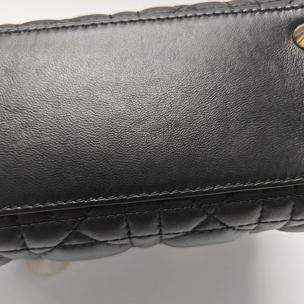Lady Dior Small Cannage Lambskin Black