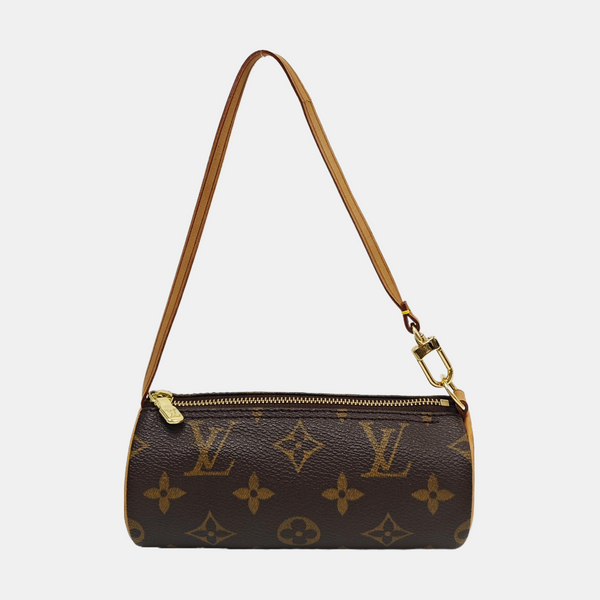 PAPILLON Mini Monogram Coated Canvas Brown