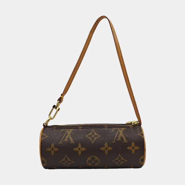 PAPILLON Mini Monogram Coated Canvas Brown