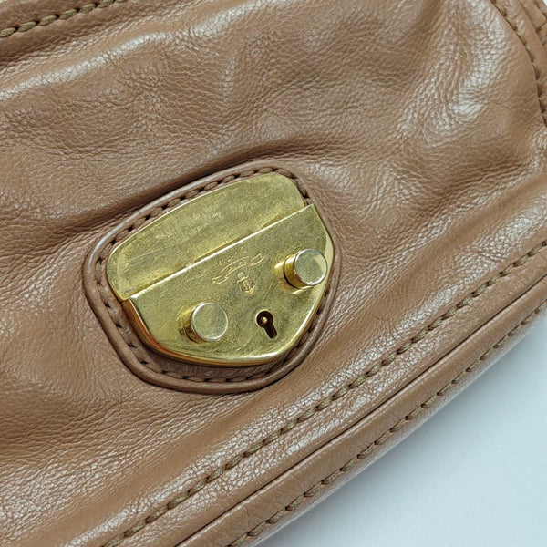 Calfskin Shoulder Bag Brown