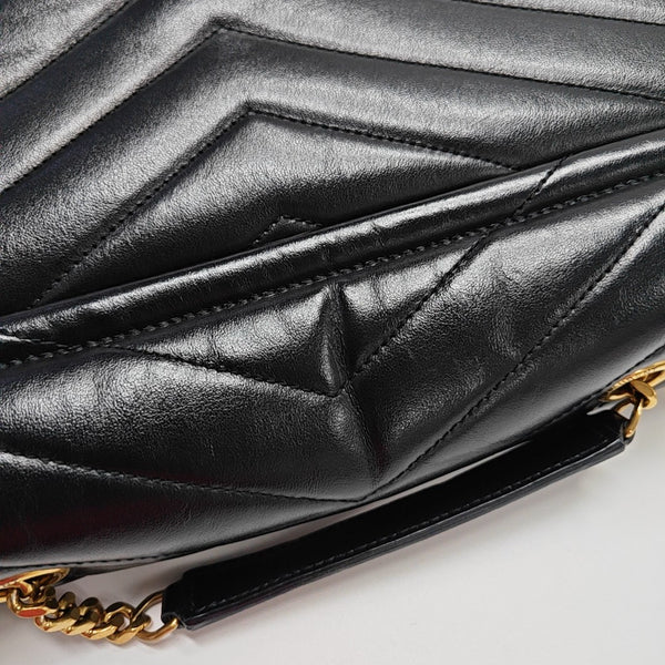 LOULOU Small Quilted Calfskin Black