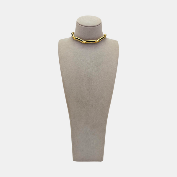 Authenticated pre-owned Gold-tone Metal Synthetic Crystal Gold Necklace - Necklace at Looply