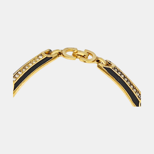 Authenticated pre-owned Gold-tone Metal Synthetic Crystal Gold Necklace - Necklace at Looply