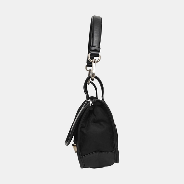 Nylon Top Handle Bag Black