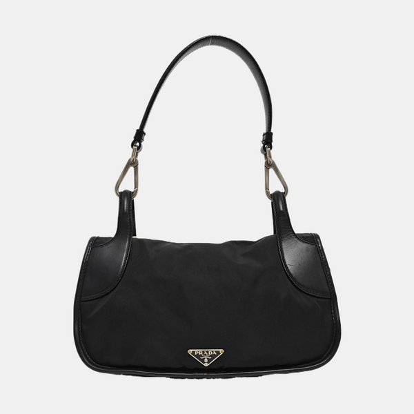Nylon Top Handle Bag Black