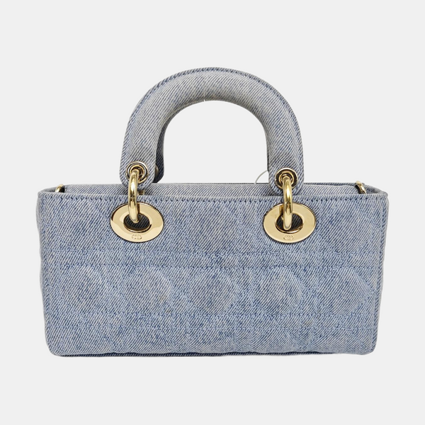 Lady D-Joy Small Cannage Denim Blue