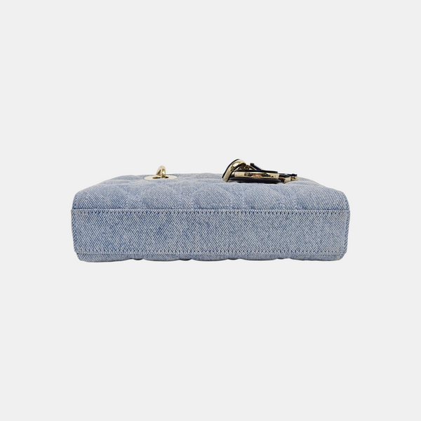 Lady D-Joy Small Cannage Denim Blue