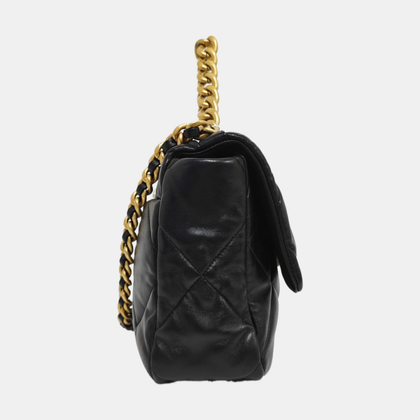 CHANEL 19 Small Quilted Lambskin Black