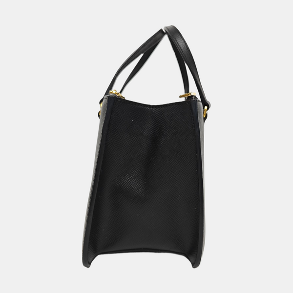 Galleria Small Saffiano Calfskin Black
