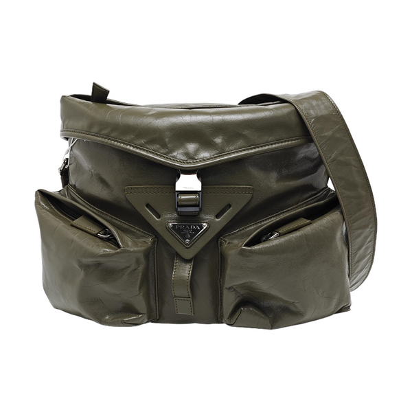 Leather Shoulder Bag Green