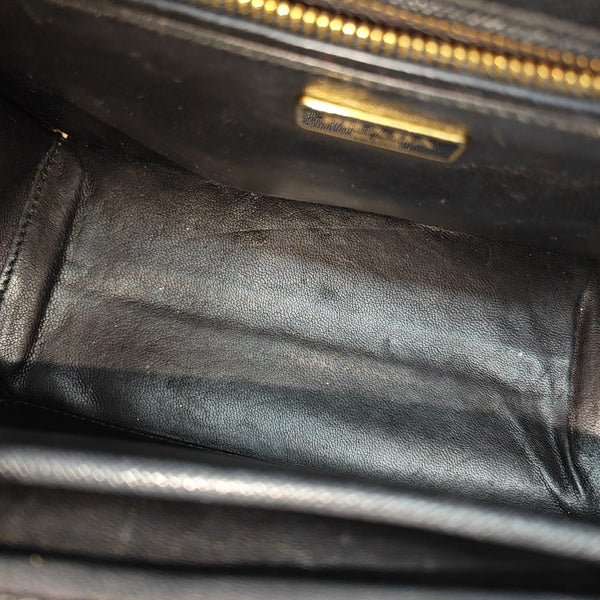 Galleria Small Saffiano Calfskin Black