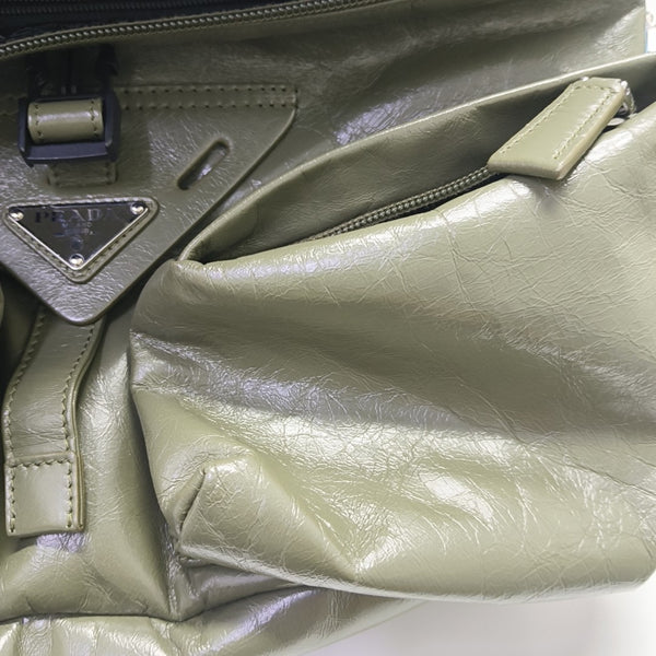 Leather Shoulder Bag Green