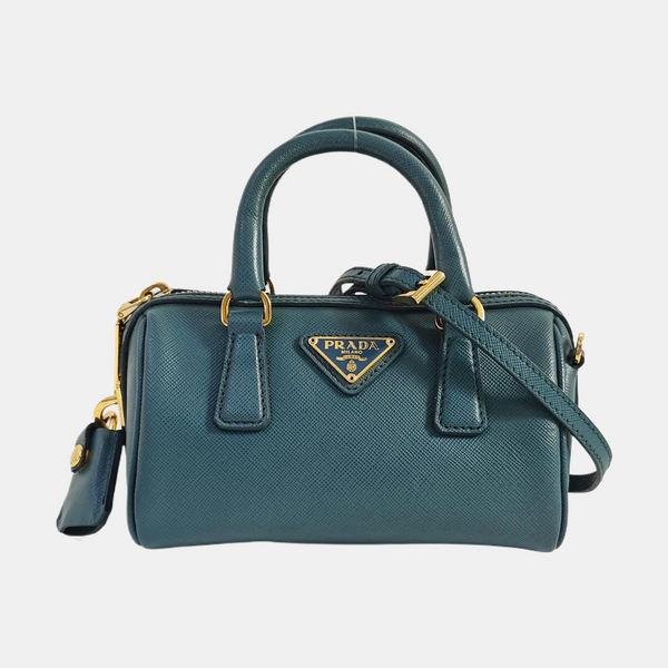 Saffiano Calfskin Shoulder Bag Green
