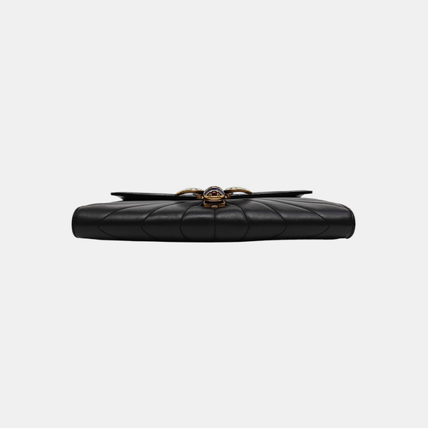 Queen Margaret Quilted Calfskin Black