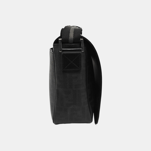 Coated Canvas Crossbody Bag Medium Black