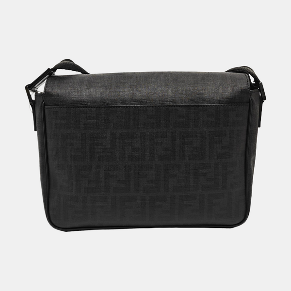 Coated Canvas Crossbody Bag Medium Black