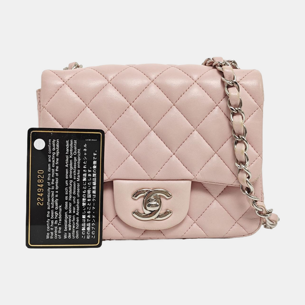 CLASSIC FLAP Mini Quilted Lambskin Pink