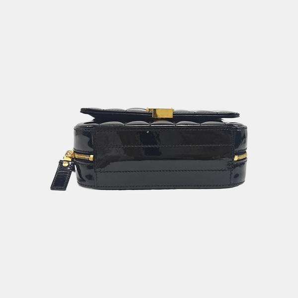 VICKY Quilted Patent Leather Black