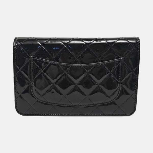 WOC Quilted Patent Leather Black