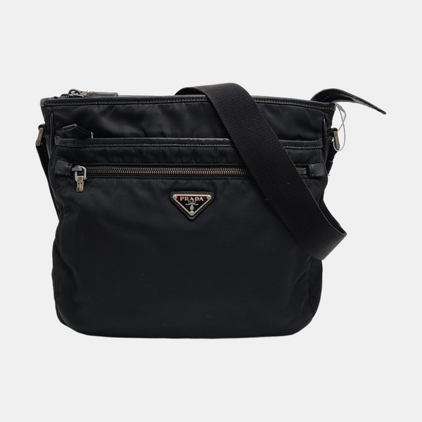 Nylon Shoulder Bag Black