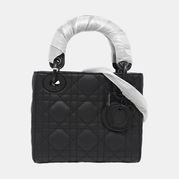 Lady Dior Mini Cannage Lambskin Black