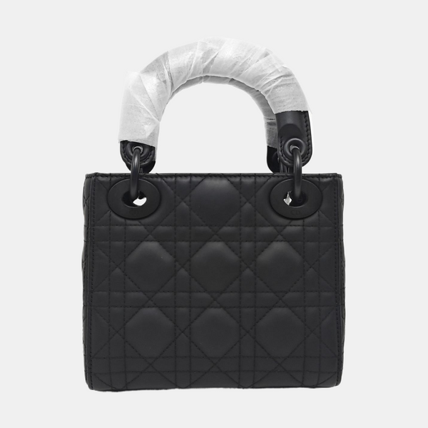 Lady Dior Mini Cannage Lambskin Black