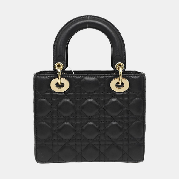Lady Dior Small Cannage Lambskin Black