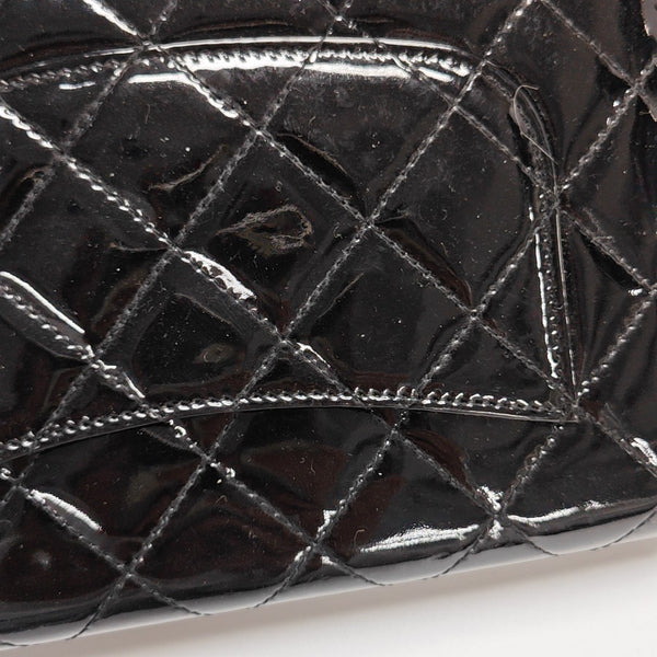 WOC Quilted Patent Leather Black