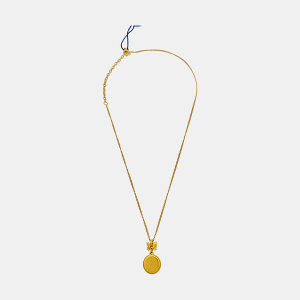Authenticated pre-owned Twist Round Gold-tone Metal Necklace - Necklace at Looply