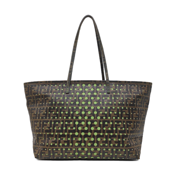 Coated Canvas Tote Bag Brown