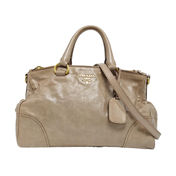 Calfskin Shoulder Bag Beige