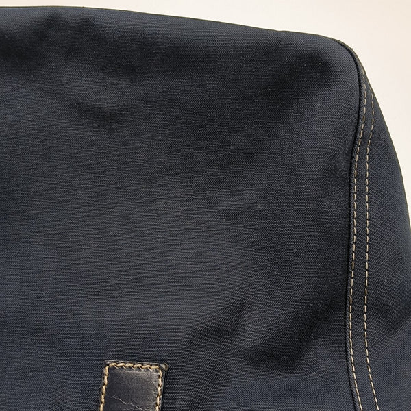 Quilted Canvas Tote Bag Blue